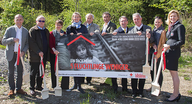 Breaking ground for the refugee home