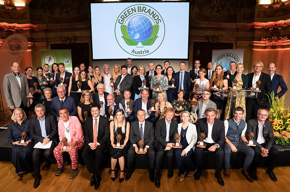 Winners of the GREEN BRANDS Austria Award