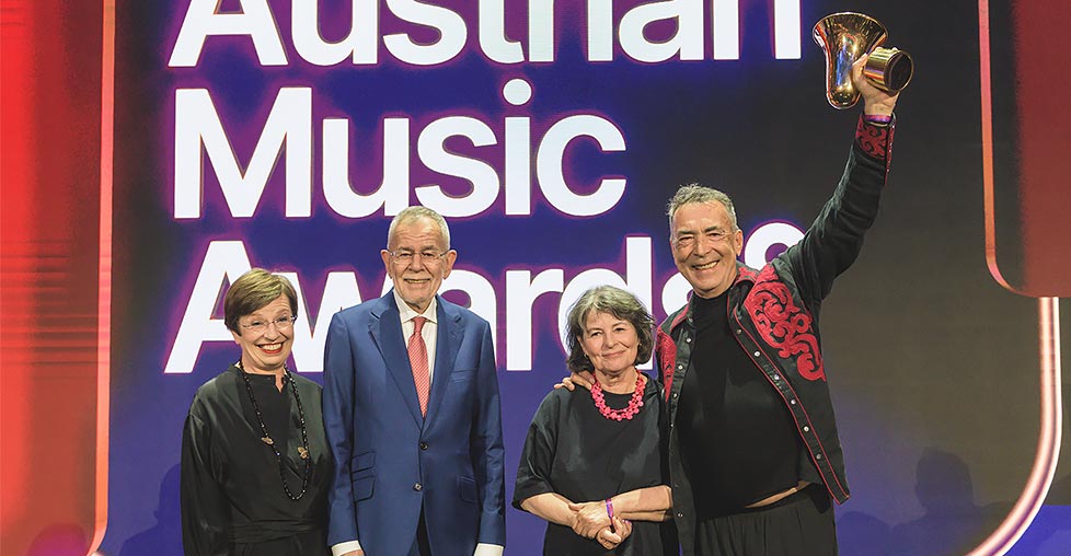 Doris Schmidauer, Bundespräsident Alexander van der Bellen, Hubert von Goisern und seine Frau Hildegard